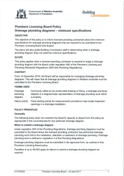 Drainage plumbing diagrams - minimum