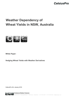 Weather Dependency of Wheat Yields in NSW, Australia