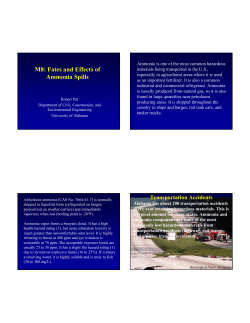 M8 Ammonia Fate And Effects