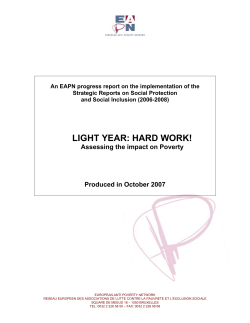 light year: hard work! - European Anti Poverty Network Ireland