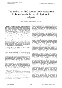The analysis of PPG contour in the assessment of