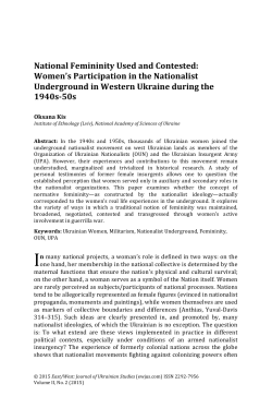 National Femininity Used and Contested
