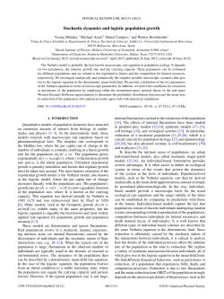 Stochastic dynamics and logistic population growth