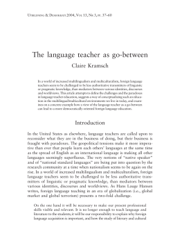 The language teacher as go