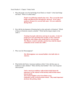 Social Studies 8: Chapter 1 Study Guide