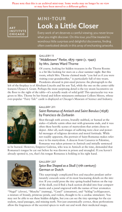 Look a Little Closer - Art Institute of Chicago