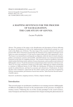 A mApping sentence for the process of sAcrAlisAtion. the cAse study