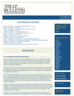 The LP Bulletin 26 - The Learning Project