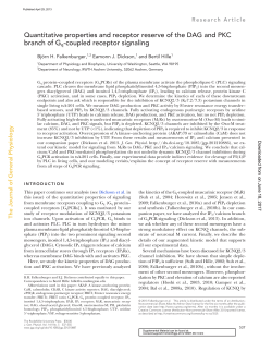 Quantitative properties and receptor reserve of the DAG and PKC