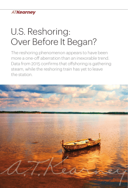 US Reshoring: Over Before It Began?