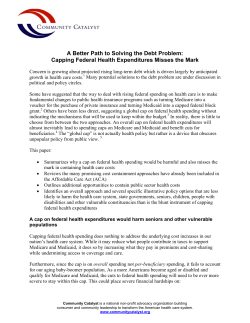 A Better Path to Solving the Debt Problem: Capping Federal Health
