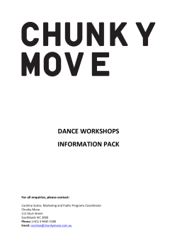 dance workshops information pack
