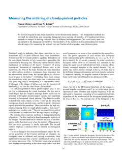 Measuring the ordering of closely-packed particles