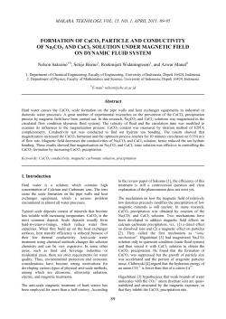 FORMATION OF CaCO3 PARTICLE AND