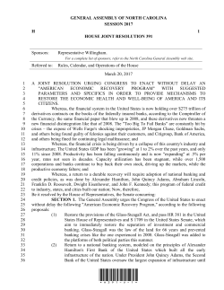 American Economic Recovery. - North Carolina General Assembly