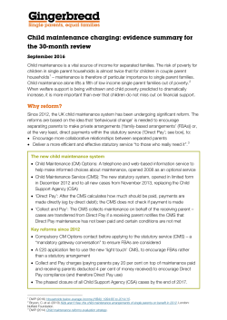 Child maintenance charging