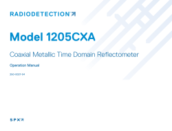 1205CXA Operation Manual