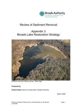 Review of Sediment Removal