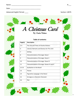 novel packet for A Christmas Carol