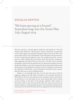 `We have sprung at a bound`: Australia`s leap