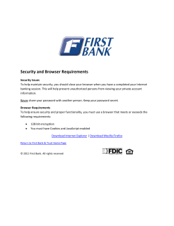 Security and Browser Requirements