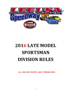 2016 late model sportsman division rules