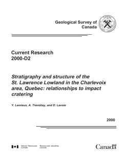 Stratigraphy and structure of the St. Lawrence Lowland in the