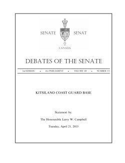Debates of the Senate - Senator Larry Campbell`s