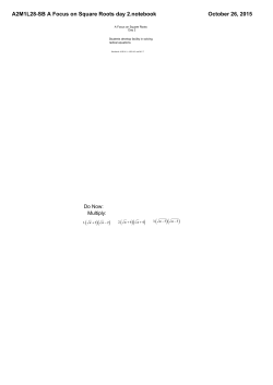A2M1L28-SB A Focus on Square Roots day 2.notebook