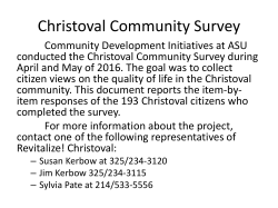 Christoval Community Survey