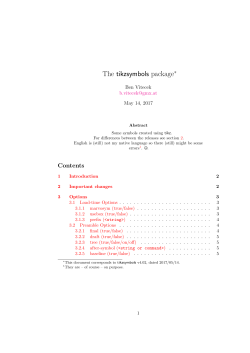 The tikzsymbols package