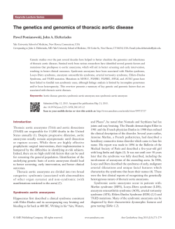 The genetics and genomics of thoracic aortic disease