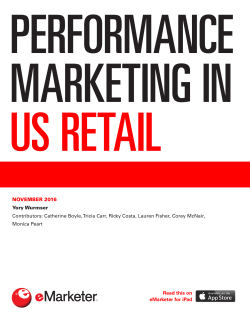 PERFORMANCE MARKETING IN US RETAIL