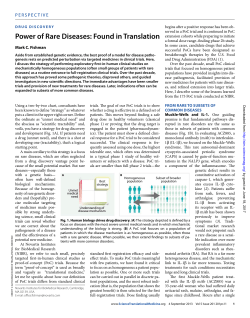 Power of Rare Diseases: Found in Translation