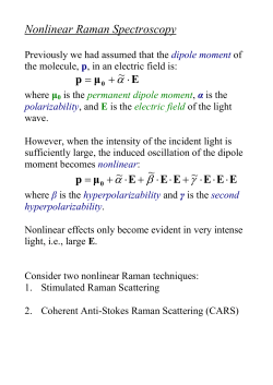 Nonlinear Raman Spectroscopy