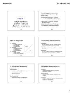 Explicit -- as rules Implicit -