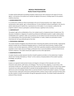 Medical Student Responsibilities