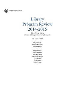 Library Program Review 2014-2015
