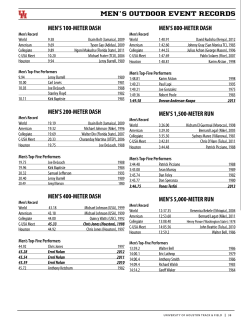 men`s 100-meter dash men`s 800-meter dash
