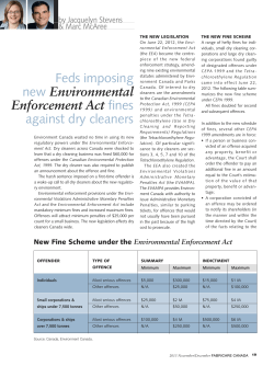 Feds imposing new Environmental Enforcement Act fines against