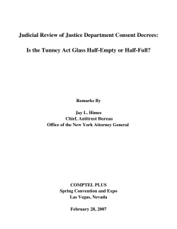 Judicial Review of Justice Department Consent Decrees
