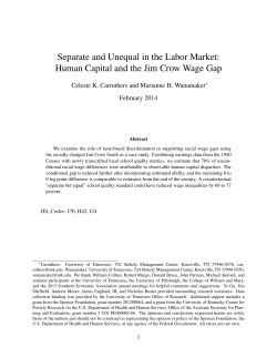 Human Capital and the Jim Crow Wage Gap