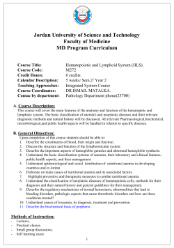 272 Hematopoietic and Lymphoid System
