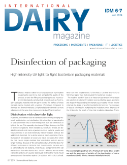 Disinfection of packaging