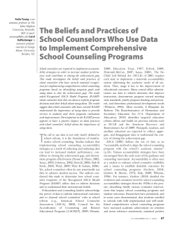 The Beliefs and Practices of School Counselors Who Use Data to