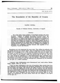 The Boundaries of the Republic of Croatia