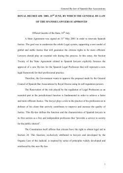 General by law of the Spanish Lawyers
