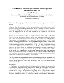 Near Infrared Spectroscopic study on the adsorption of methanol on