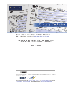 Print this article - Pittsburgh Tax Review