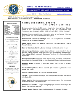 Kish Newsletter 2013-02-13